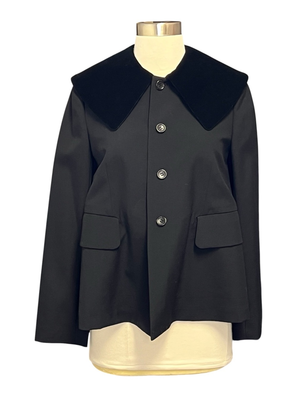 Comme Des Garcons Wool & Velvet Blazer